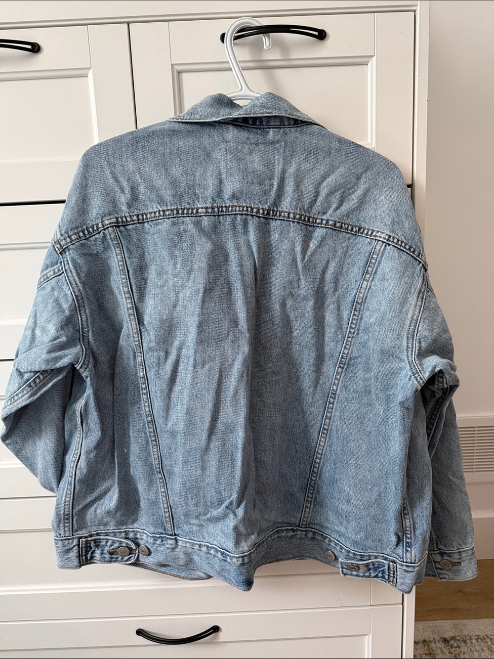 Levi's Light Wash Denim Jacket in Pale Blue - Picture 3 of 5